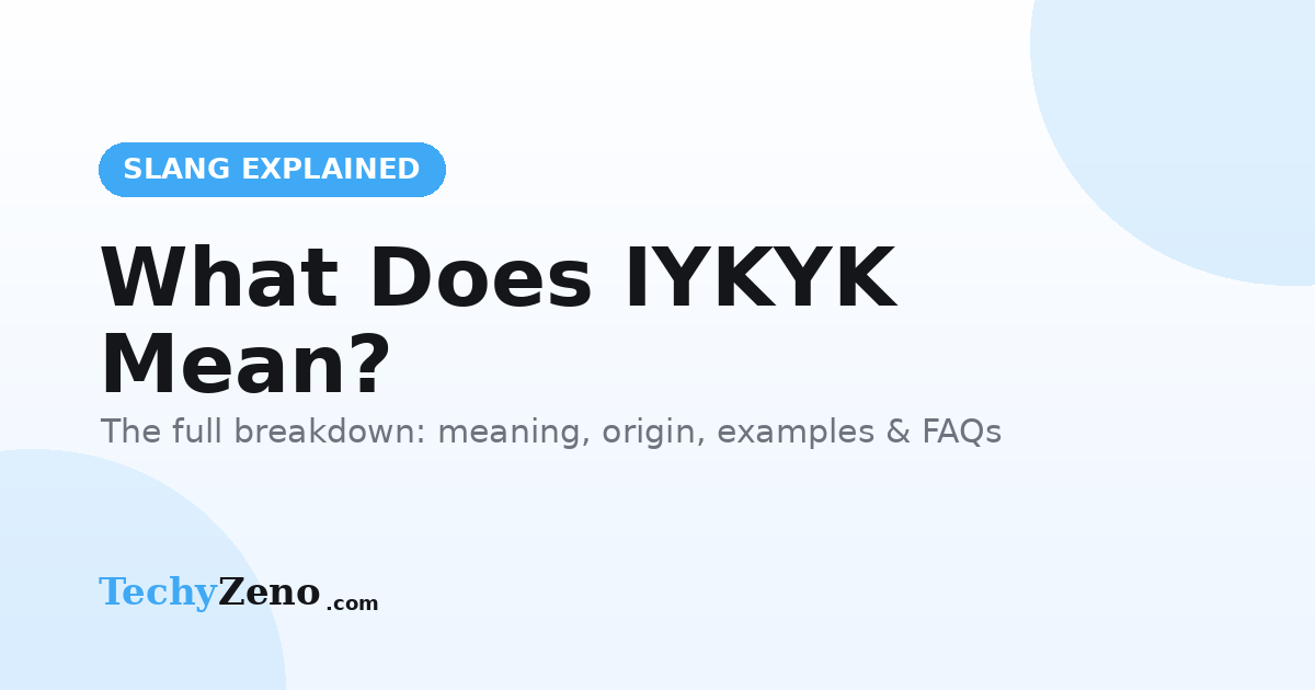 iykyk mean